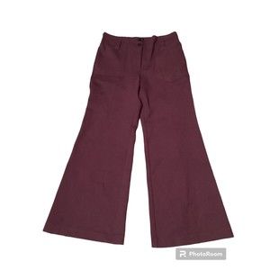 Maeve Purple Wide Leg High Waist Casual Trousers Size 12